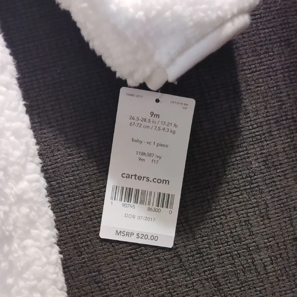 Carter's White Fleece Hooded Jacket (102)